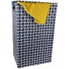Koš na prádlo modro-bílý (rozměry (cm) 36x26, v. 58)