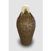 Rattan kosár WC-papír tartóval, szürke - 33 x 27 x 45 cm