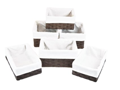 16902 sada 6 uloznych hnedych boxu