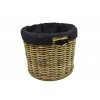 Koš s látkovou vložkou (Rozměry (cm) průměr 48 , v. bez koleček 40/průměr 60 , v. bez koleček 46)