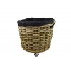 Koš s látkovou vložkou (Rozměry (cm) průměr 48 , v. bez koleček 40)