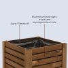 Hoher rechteckiger Holzgartenkasten – braun, 39 x 39 x 79 cm