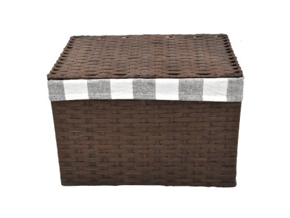 Úložný box s víkem hnědy (Rozměry (cm) 32x21, v. 24)