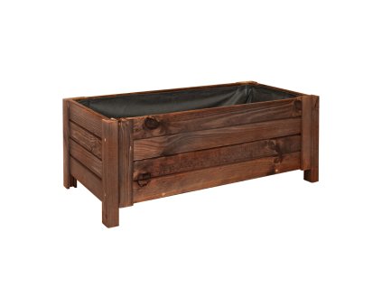 Fa kerti doboz - barna, 79 x 39 x 30 cm