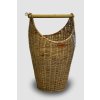 Rattan kosár WC-papír tartóval, szürke - 33 x 27 x 45 cm