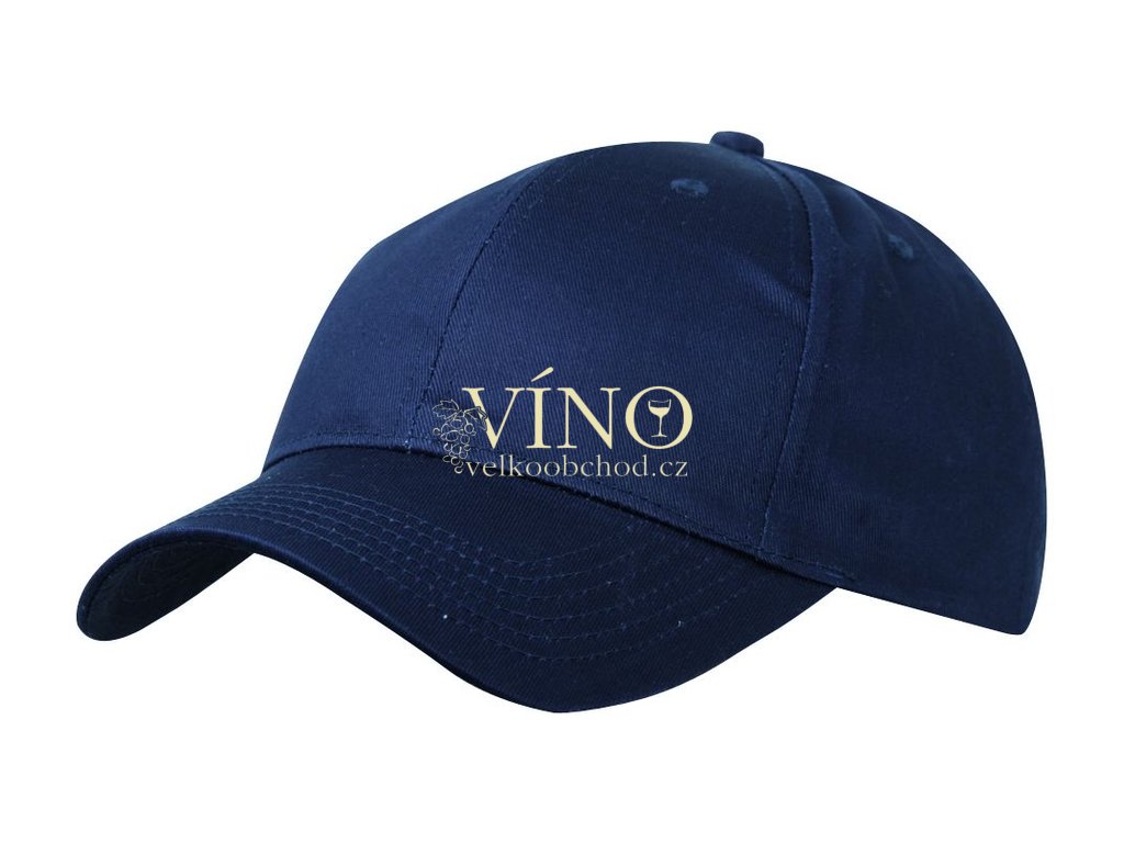 6 PANEL PROMO CAP MB004 čepice s kšiltem, námořní modrá