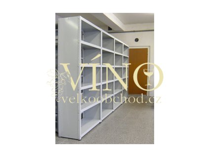 Boční plechová stěna regálu výška 2 metry x 60 cm hloubka