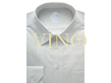 Košile pánská, dlouhý rukáv - RUHT 039 KANSAS, sněhově bílá, Comfort Line 100% bavlna