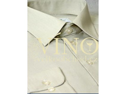 AKCE! VALERIE, pánská košile, prodloužený rukáv, smetanová. 60% Bavlna 40% Polyester