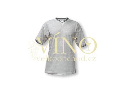 NECK MIX triko pique V-neck 200g, vel. XXL, tmavě šedý melír