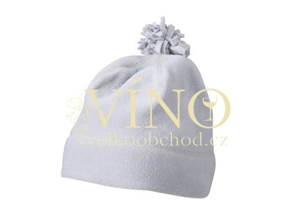 MICROFLEECE CAP WITH POMPON MB7946 zimní čepice, světle šedá