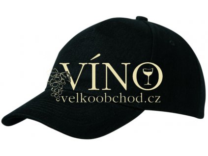5 PANEL CAP HEAVY COTTON UNBRUSHED MB092 čepice s kšiltem, černá