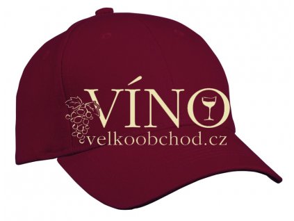 6 PANEL CAP HEAVY COTTON UNBRUSHED MB091 čepice s kšiltem, burgundy hnědá