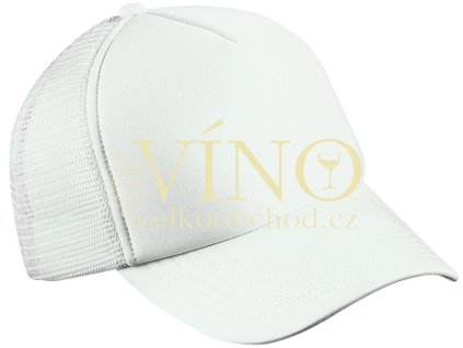 5 PANEL POLYESTER MESH CAP FOR KIDS MB071 dětská kšiltovka, bílá/bílá
