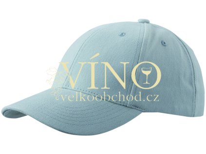 6 PANEL CAP CLOSE-FITTING MB018 čepice s kšiltem, světle šedá