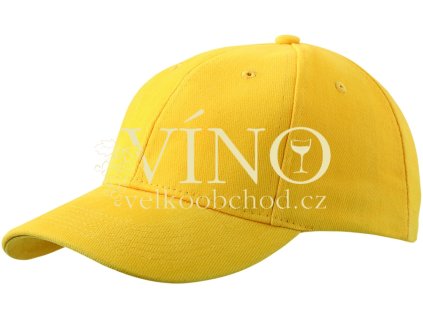 6 PANEL CAP CLOSE-FITTING MB018 čepice s kšiltem, zlatá žlutá