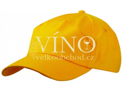 7 PANEL PROMO CAP MB005 čepice s kšiltem, zlatá žlutá
