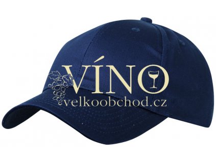 6 PANEL PROMO CAP MB004 čepice s kšiltem, námořní modrá