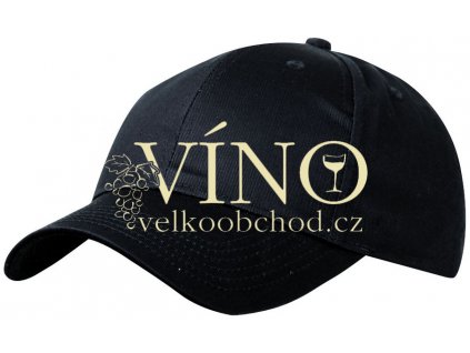 6 PANEL PROMO CAP MB004 čepice s kšiltem, černá