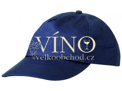 5 PANEL PROMO CAP LAMINATED MB002 čepice s kšiltem, námořní modrá
