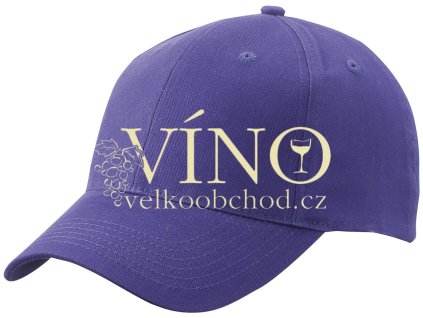 BRUSHED 6 PANEL CAP MB6118 čepice s kšiltem, fialovo modrá