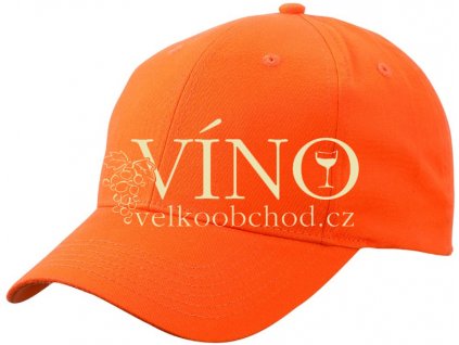 BRUSHED 6 PANEL CAP MB6118 čepice s kšiltem, oranžová