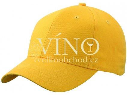 BRUSHED 6 PANEL CAP MB6118 čepice s kšiltem, žlutá