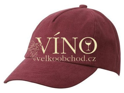 5 PANEL KIDS´ CAP MB7010 dětská kšiltovka, burgundy hnědá