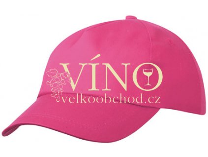 5 PANEL PROMO CAP LIGHTLY LAMINATED MB001 čepice s kšiltem, růžová