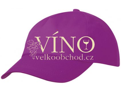 5 PANEL PROMO CAP LIGHTLY LAMINATED MB001 čepice s kšiltem, fialová