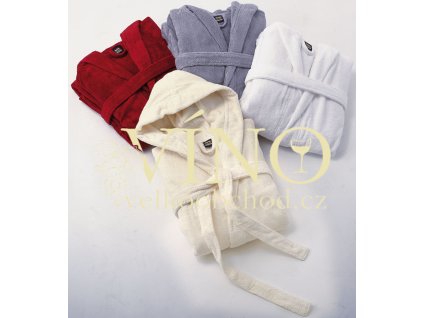 QUALITY BATHROBE HOODED MB430 župan s kapucí unisex, bílá vel. S