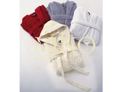QUALITY BATHROBE HOODED MB430 župan s kapucí unisex, šedostříbrná vel. XL