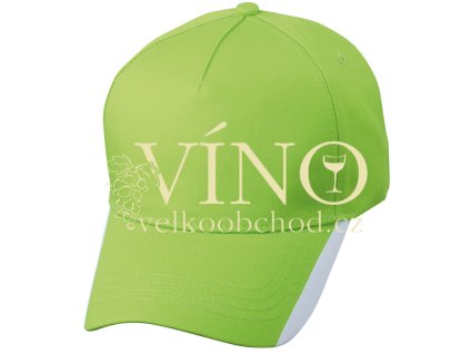 TWO TONE CAP MB6502 čepice s kšiltem, kiwi zelená/bílá