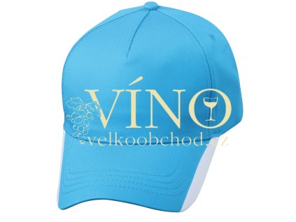 TWO TONE CAP MB6502 čepice s kšiltem, aqua modrá/bílá