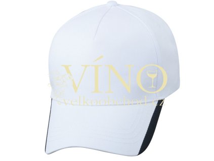 TWO TONE CAP MB6502 čepice s kšiltem, bílá/námořní modrá