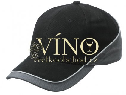 TURBO PIPING CAP MB6506 čepice s kšiltem, černá/tmavě šedá/světle šedá