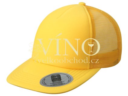 5 PANEL FLATPEAK CAP MB6508 čepice s kšiltem, zlatá žlutá