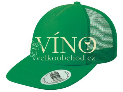 5 PANEL FLATPEAK CAP MB6508 čepice s kšiltem, zelená