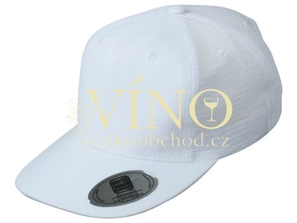 6 PANEL FLATPEAK CAP MB6509 čepice s kšiltem, bílá