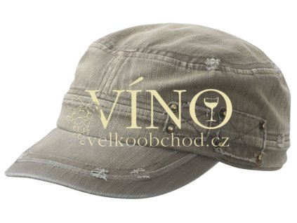 SNAP MILITARY CAP MB6514 čepice s kšiltem, olivová/hnědá