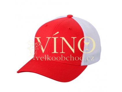 FLEXFIT® MESH CAP MB6189 čepice s kšiltem, červená/bílá, L/XL