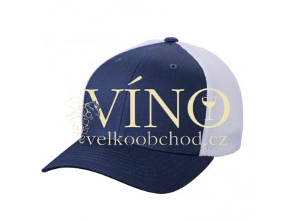 FLEXFIT® MESH CAP MB6189 čepice s kšiltem, námořní modrá/bílá, L/XL