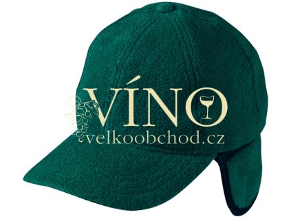 6 PANEL FLEECE CAP WITH EARFLAPS MB7510 zimní čepice s kšiltem, tmavě zelená