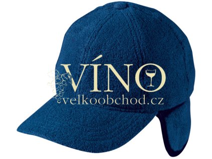 6 PANEL FLEECE CAP WITH EARFLAPS MB7510 zimní čepice s kšiltem, námořní modrá