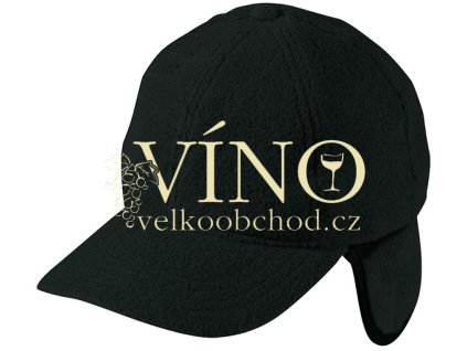 6 PANEL FLEECE CAP WITH EARFLAPS MB7510 zimní čepice s kšiltem, černá