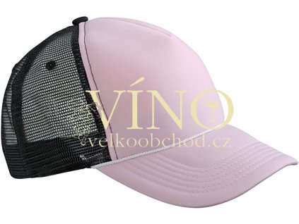 RETRO MESH CAP MB6550 čepice s kšiltem, světle růžová/černá