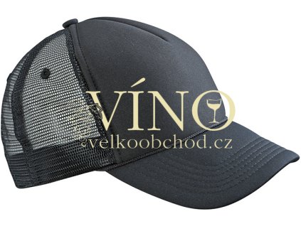 RETRO MESH CAP MB6550 čepice s kšiltem, černá/černá