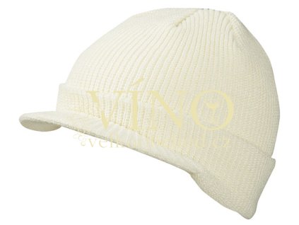 KNITTED CAP WITH PEAK MB7530 zimní čepice s kšiltem, našedlá bílá