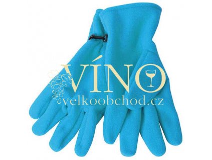 MICROFLEECE GLOVES MB7700 zimní rukavice unisex, aqua modrá, S/M