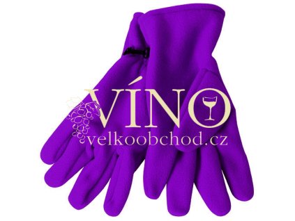 MICROFLEECE GLOVES MB7700 zimní rukavice unisex, fialová, L/XL